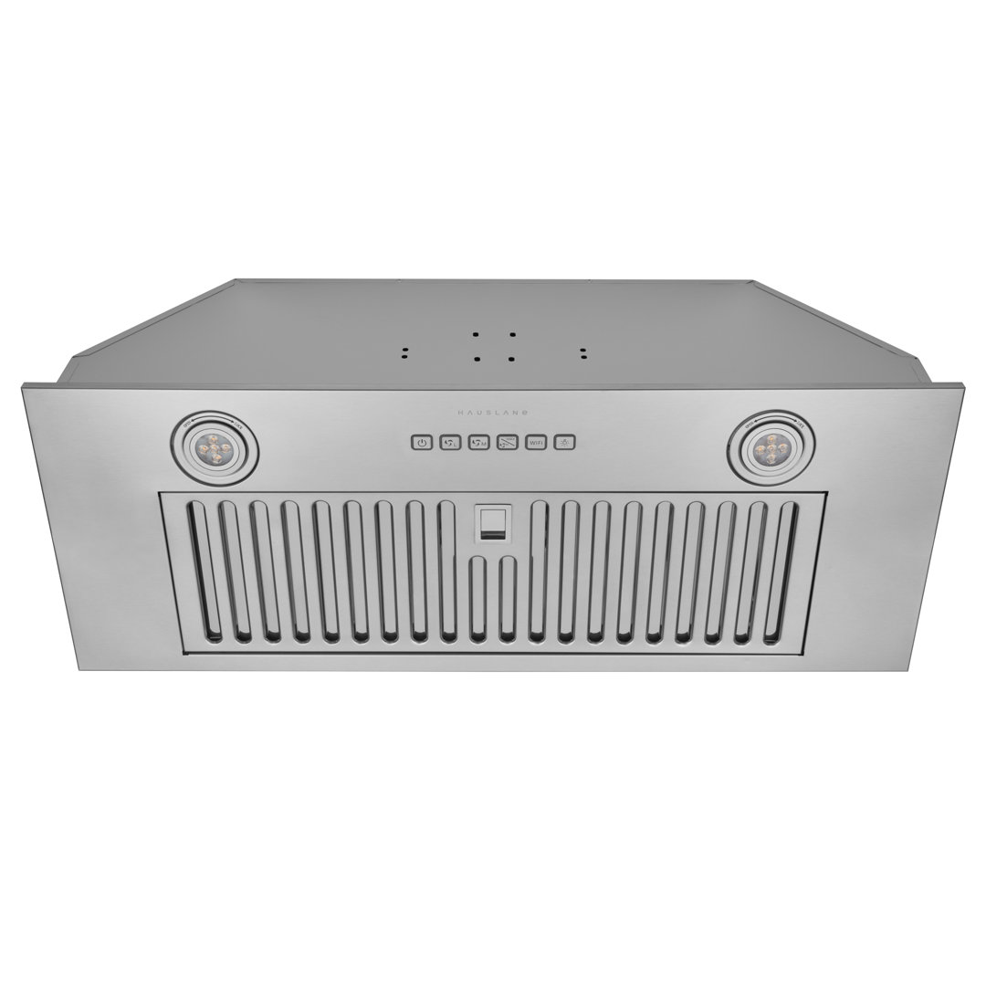 Hauslane IN-R110 Smart In-Cabinet Range Hood | Hausmart App & Voice Control | Ultra-Quiet Motor, 4-Speed Fan, LED | Dishwasher-Safe Baffle Filters, Ducted/Ductless | Stainless Steel
